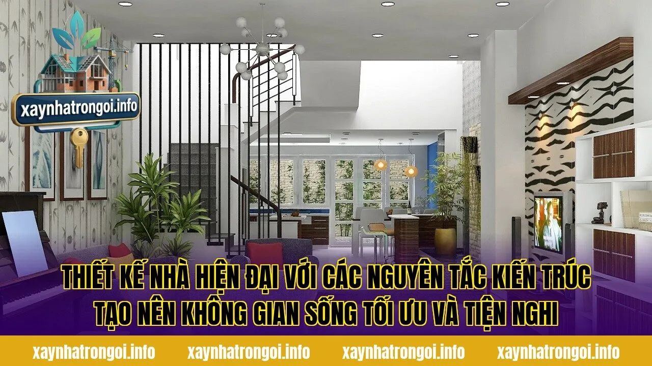 Thiết kế nhà hiện đại với các nguyên tắc kiến trúc tạo nên không gian sống tối ưu và tiện nghi