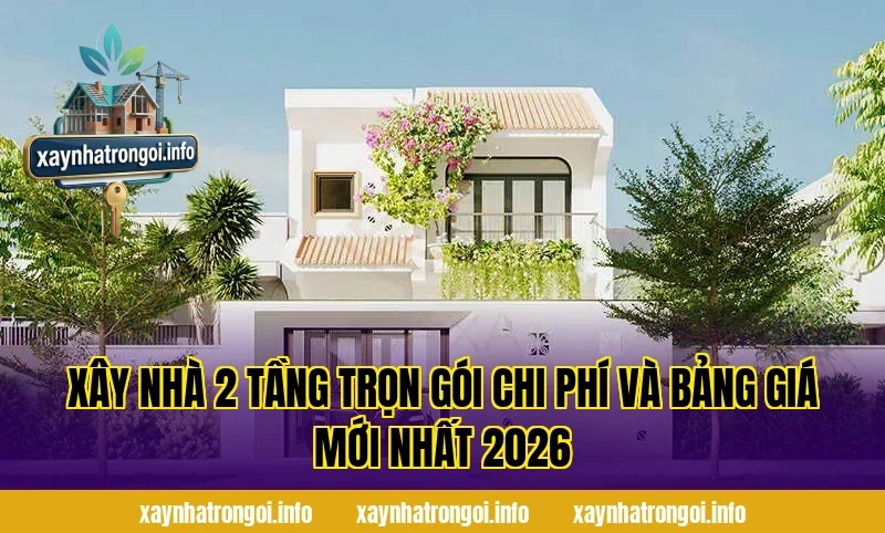 Xây Nhà 2 Tầng Trọn Gói Chi Phí Và Bảng Giá Mới Nhất 2026