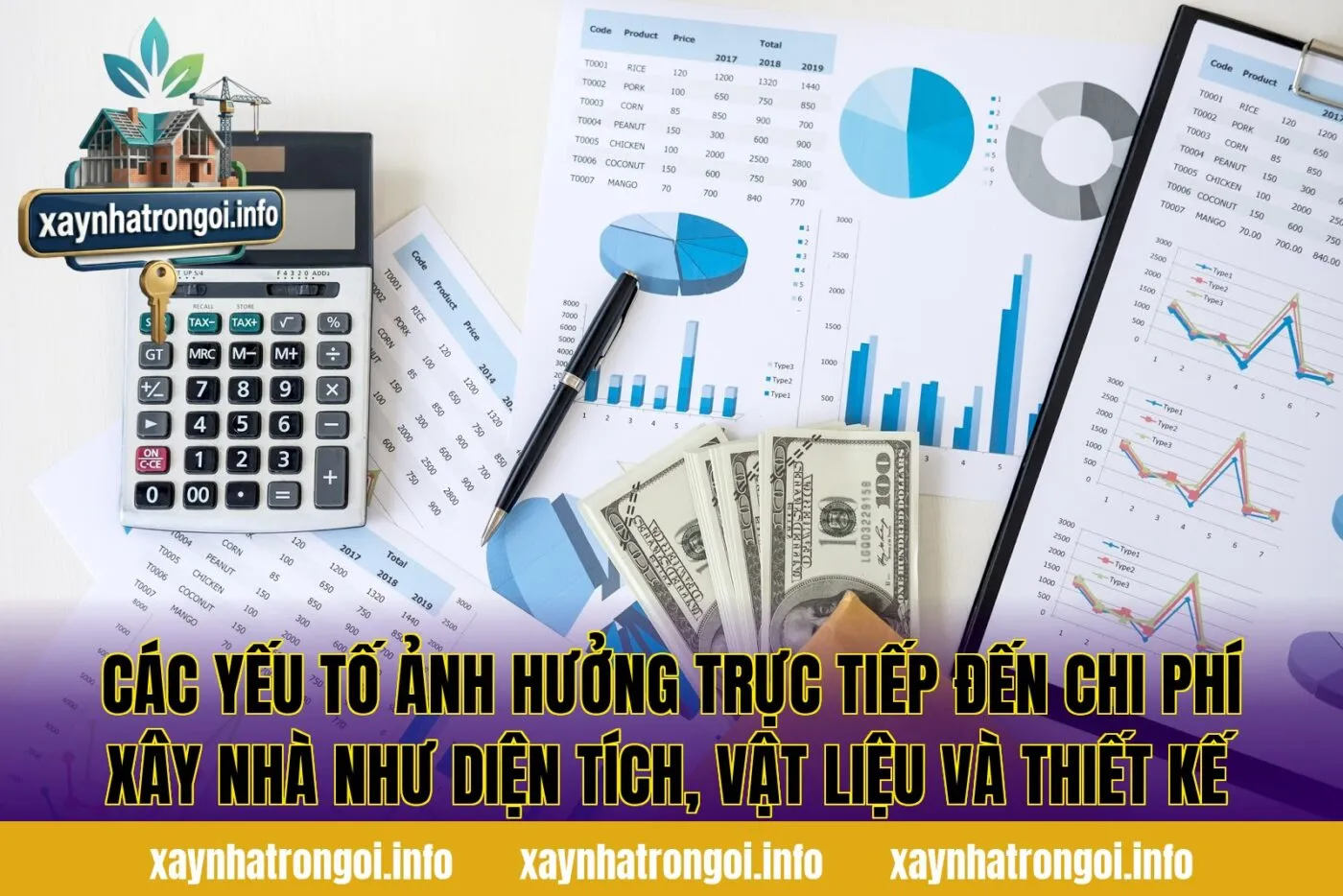 Các yếu tố ảnh hưởng trực tiếp đến chi phí xây nhà như diện tích, vật liệu và thiết kế