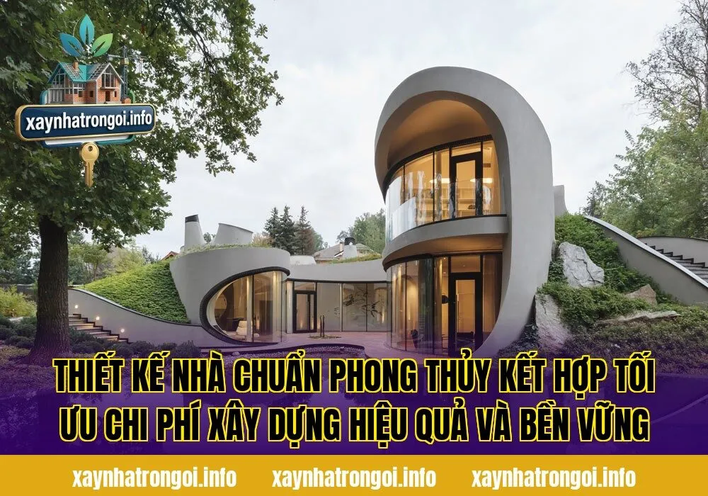 Thiết kế nhà chuẩn phong thủy kết hợp tối ưu chi phí xây dựng hiệu quả và bền vững