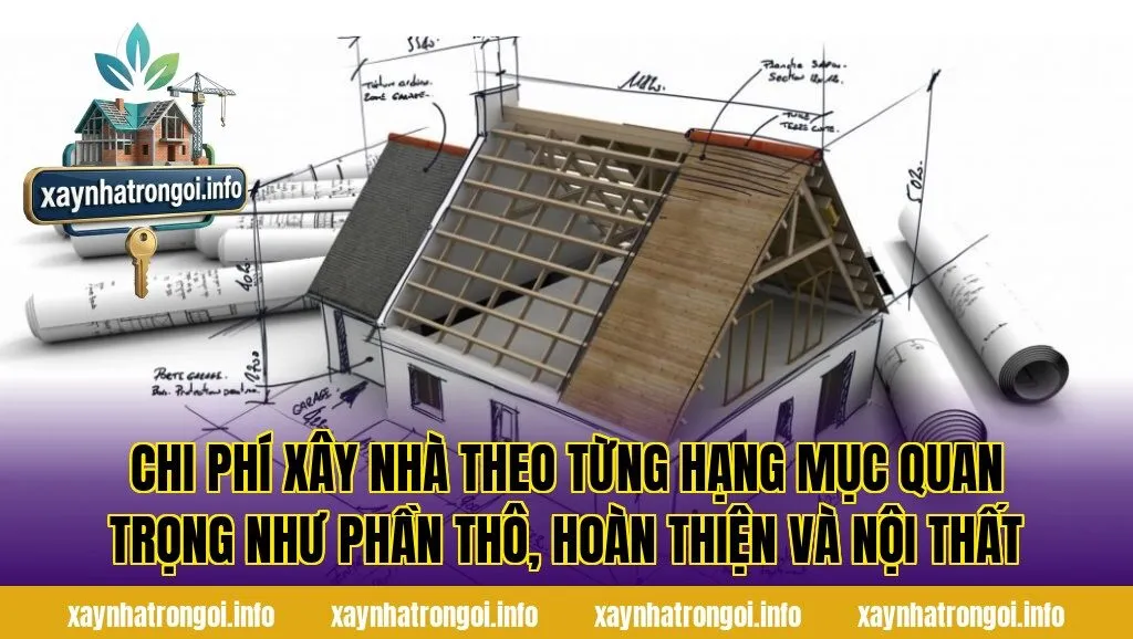 Chi phí xây nhà theo từng hạng mục quan trọng như phần thô, hoàn thiện và nội thất