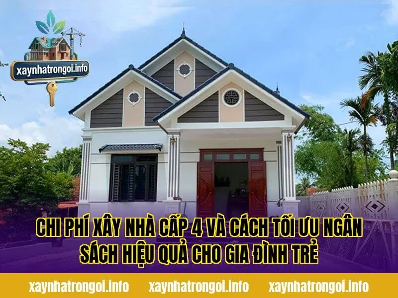Chi phí xây nhà cấp 4 và cách tối ưu ngân sách hiệu quả cho gia đình trẻ