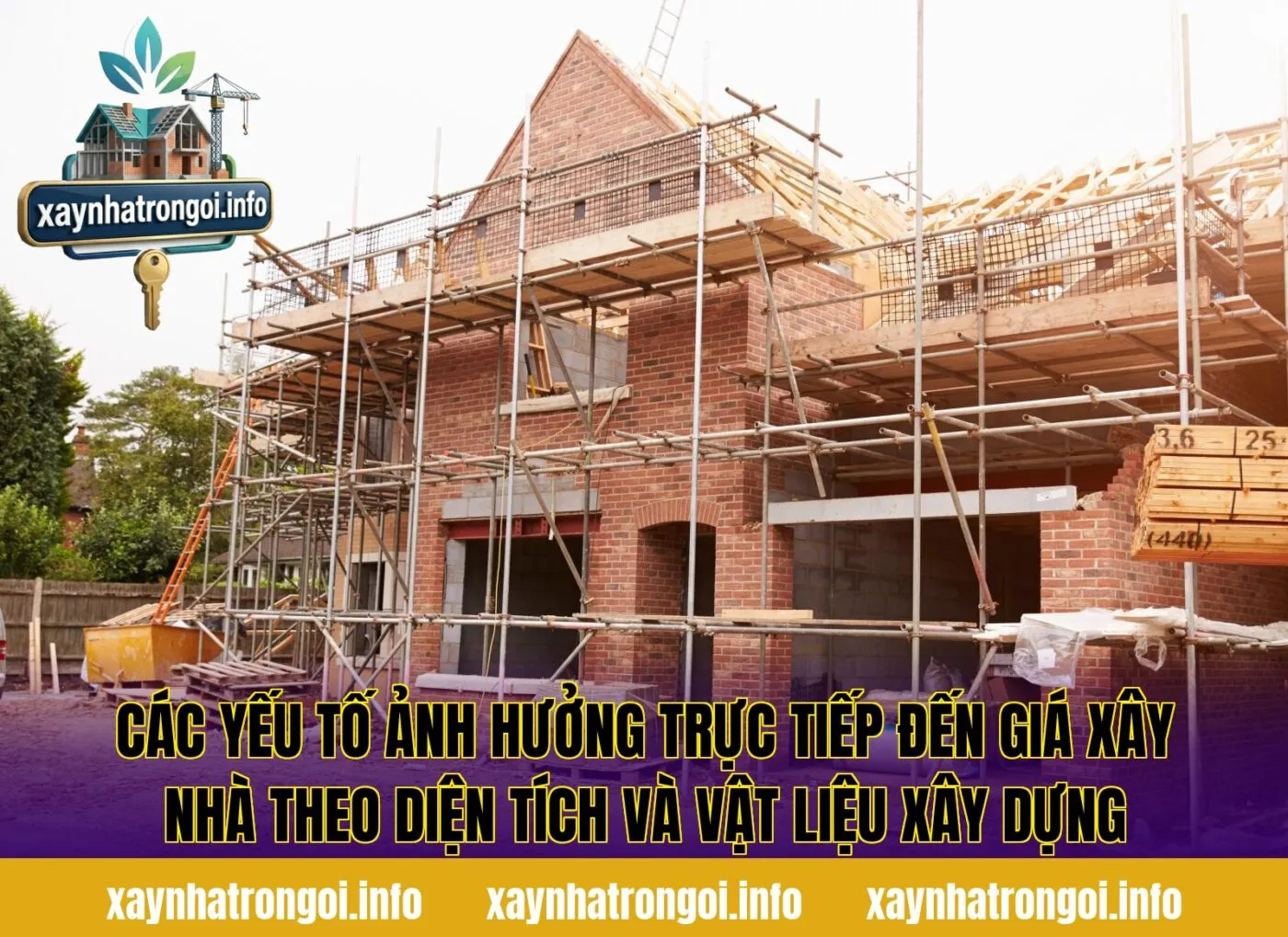 Các yếu tố ảnh hưởng trực tiếp đến giá xây nhà theo diện tích và vật liệu xây dựng