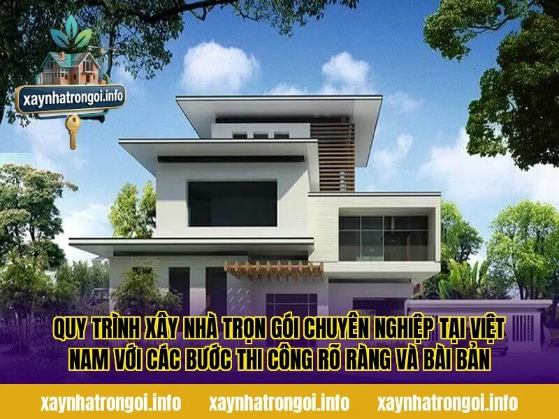 Quy trình xây nhà trọn gói chuyên nghiệp tại Việt Nam với các bước thi công rõ ràng và bài bản